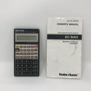 Vintage Radio Shack 10-Digit Business Financial Calculator EC-5001 with Manual